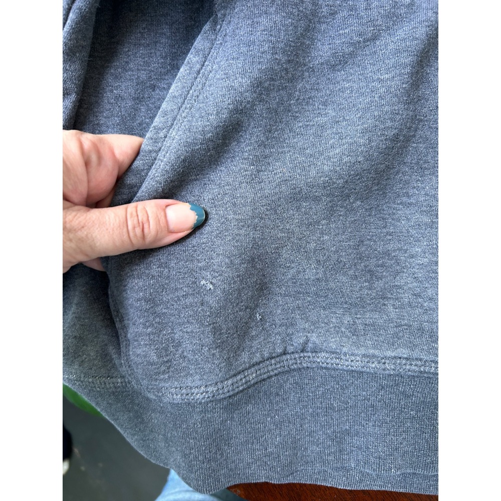 Nike Mens Embroidered Swoosh Pullover Hoodie Charcoal Gray Large - Picture 5 of 9